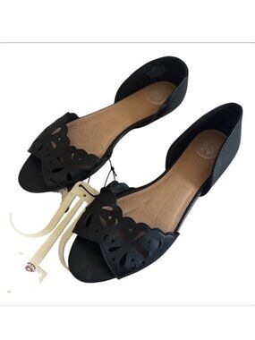 SO Authentic American Heritage NWT Black Closed Back Open Toe Size 9.5